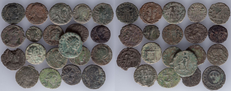 A lot containing 20 bronze coins of the late Roman Empire. For study.
20 coins i...