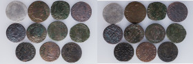 A lot containing 11 silver and copper Royal French coins