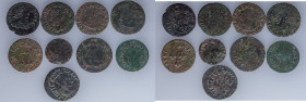 A lot containing 9 copper Royal French coins