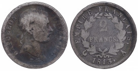 France. Premier Empire. Napoléon Empereur. 2 Francs AR 1813 A (Paris)