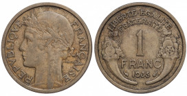 France. IIIème République. 1 Franc Morlon 1935