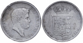 Italy. Napoli and Sicily. Ferdinando II. 120 Grana AR 1851
