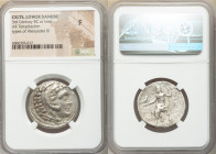 DANUBE REGION. Balkan Tribes. Imitating Alexander III the Great. 3rd century BC or later. AR tetradrachm (27mm, 12h). NGC Fine. Celtic issue imitating...