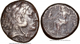 MACEDONIAN KINGDOM. Alexander III the Great (336-323 BC). AR tetradrachm (24mm, 17.15 gm, 5h). NGC VF 5/5 - 2/5. Late lifetime-early posthumous issue ...