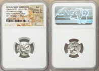 MACEDONIAN KINGDOM. Alexander III the Great (336-323 BC). AR drachm (17mm, 4.19 gm, 12h). NGC AU 5/5 - 4/5. osthumous issue of 'Colophon', ca. 310-301...