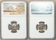 MACEDONIAN KINGDOM. Alexander III the Great (336-323 BC). AR drachm (19mm, 4.46 gm, 12h). NGC Choice VF 5/5 - 4/5. Posthumous issue of Colophon, 310-3...