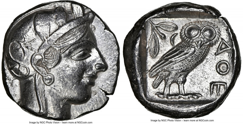 ATTICA. Athens. Ca. 440-404 BC. AR tetradrachm (23mm, 17.14 gm, 7h). NGC Choice ...