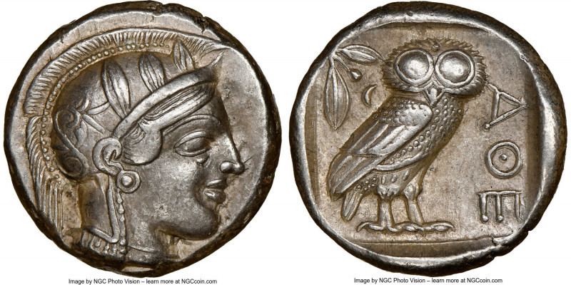 ATTICA. Athens. Ca. 440-404 BC. AR tetradrachm (23mm, 17.14 gm, 7h). NGC Choice ...