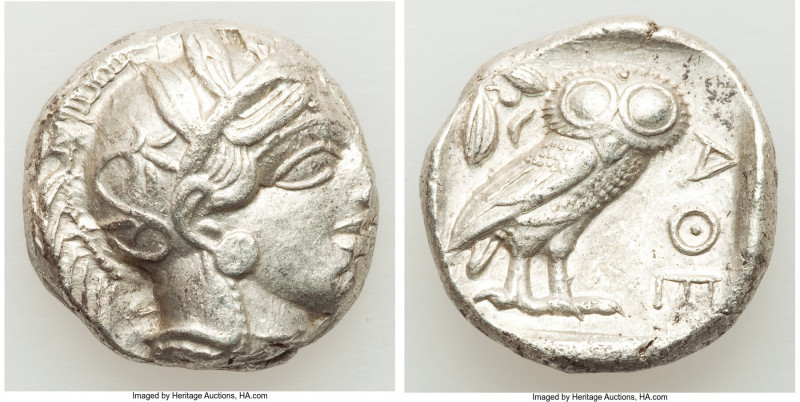 ATTICA. Athens. Ca. 440-404 BC. AR tetradrachm (23mm, 17.17 gm, 6h). Choice XF. ...