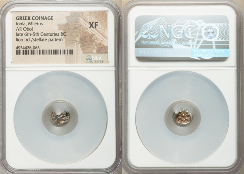 IONIA. Miletus. Ca. late 6th-5th centuries BC. AR 1/12 stater or obol (9mm). NGC...