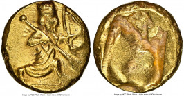 ACHAEMENID PERSIA. Darius I-Xerxes II (ca. 5th century BC). AV daric (16mm, 8.36 gm). NGC XF 5/5 - 5/5. Lydo-Milesian standard. Sardes mint, ca. 485-4...
