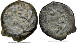 JUDAEA. Roman Procurators. Pontius Pilate (AD 26-36). AE prutah (15mm, 12h). NGC Choice Fine. Jerusalem, dated Regnal Year 18 of Tiberius (AD 31/2). L...