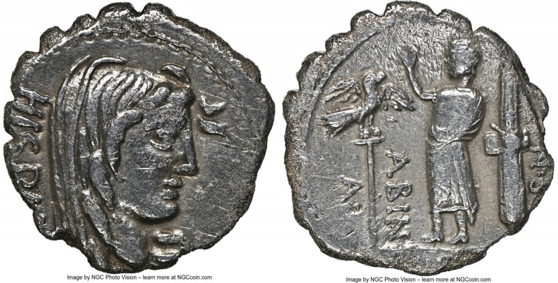 A. Postumius A.f. Sp.n. Albinus (ca. 81 BC). AR denarius serratus (18mm, 3.17 gm...