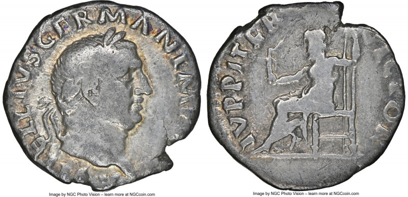 Vitellius (AD 69). AR denarius (18mm, 2.87 gm, 7h). NGC Fine 4/5 - 2/5, scratche...