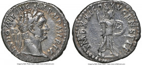 Domitian (AD 81-96). AR denarius (19mm, 3.03 gm, 6h). NGC Choice VF 5/5 - 3/5. Rome, 14 September AD 90-13 September AD 91. IMP CAES DOMIT AVG-GERM P ...