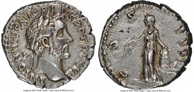 Antoninus Pius (AD 138-161). AR denarius (18mm, 3.86 gm, 6h). NGC Choice XF 5/5 - 3/5. Rome, AD 152-153. ANTONINVS AVG PI-VS P P TR P XVI, laureate he...