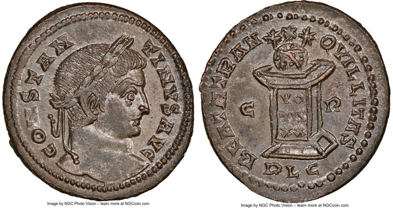 Constantine I the Great (AD 307-337). AE3 or BI nummus (20mm, 7h). NGC MS. Lugdu...