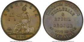Adelaide. William Morgan "Wholesale and Retail Grocer" Penny Token 1858 MS62 Brown NGC, Andrews-385, Rennik-381 (R3). 

HID09801242017

© 2020 Her...