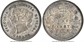 Victoria 5 Cents 1887 MS64 NGC, London mint, KM2. Silver and slate toned with turquoise accents.

HID09801242017

© 2020 Heritage Auctions | All R...