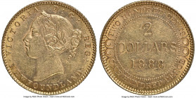 Newfoundland. Victoria gold 2 Dollars 1888 MS62 NGC, London mint, KM5. Lovely well struck portrait, lustrous. 

HID09801242017

© 2020 Heritage Au...