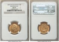 Republic gold 10 Sucres 1899 BIRMINGHAM-JM AU55 NGC, Birmingham mint, KM56. One year type. AGW 0.2354 oz. 

HID09801242017

© 2020 Heritage Auctio...