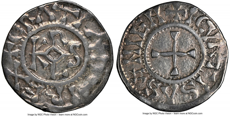 Carolingian. Charles the Bald (840-877) Denier ND (864-877) XF45 NGC, Curtisason...