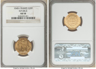 Louis Philippe I gold 20 Francs 1848-A AU50 NGC, Paris mint, KM750.1. Last year of type. 

HID09801242017

© 2020 Heritage Auctions | All Rights R...