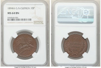 German Colony. Wilhelm II 10 Pfennig 1894-A MS64 Brown NGC, Berlin mint, KM3. Glossy brown surfaces. 

HID09801242017

© 2020 Heritage Auctions | ...