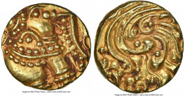 Gangas of Talakad gold Pagoda ND (1100-1327) MS62 NGC, Fr-291. 14mm. 3.88gm. Elephant right / Floral scroll. 

HID09801242017

© 2020 Heritage Auc...
