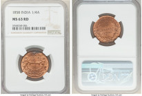 British India. East India Company 1/4 Annas 1858-(w) MS63 Red NGC, Birmingham mint, KM463.1. 

HID09801242017

© 2020 Heritage Auctions | All Righ...