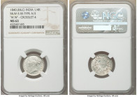 British India. Victoria 1/4 Rupee 1840.-(b&c) MS63 NGC, Bombay & Calcutta mints, KM454.2, S&W-3.55gm. Type A/3 "W.W" Crosslet 4. 

HID09801242017
...