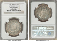 Republic silver "Constitution Proclamation" Medal 1826 MS62 NGC, Lima mint, Fonrobert-9018. 17.1gm. Reflective fields, lightly dressed in smoky tone. ...