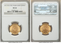 Abd Al-Aziz Bin Sa'ud gold Guinea (Pound) AH 1370 (1950) MS66 NGC, KM36, Fr-1. One year type. AGW 0.2355 oz. 

HID09801242017

© 2020 Heritage Auc...