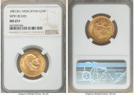 Alfonso XII gold 25 Pesetas 1881(81) MS-M MS65+ NGC, Madrid mint, KM687. With beard. First year of type. AGW 0.2334 oz. 

HID09801242017

© 2020 H...