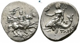 Calabria. Tarentum. ΚΑΛΛΙΚΡΑΤΗΣ (Kallikrates), magistrate circa 240-228 BC. Nomos AR