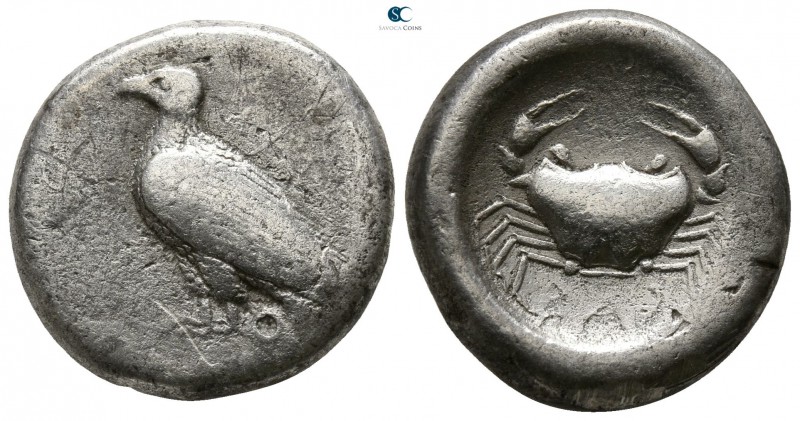 Sicily. Akragas circa 495-480 BC.
Didrachm AR

18mm., 8,23g.

[ΑΚΡΑ], eagle...