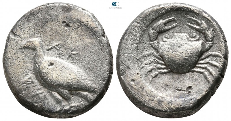 Sicily. Akragas circa 490-483 BC.
Didrachm AR

20mm., 8,26g.

Sea eagle sta...