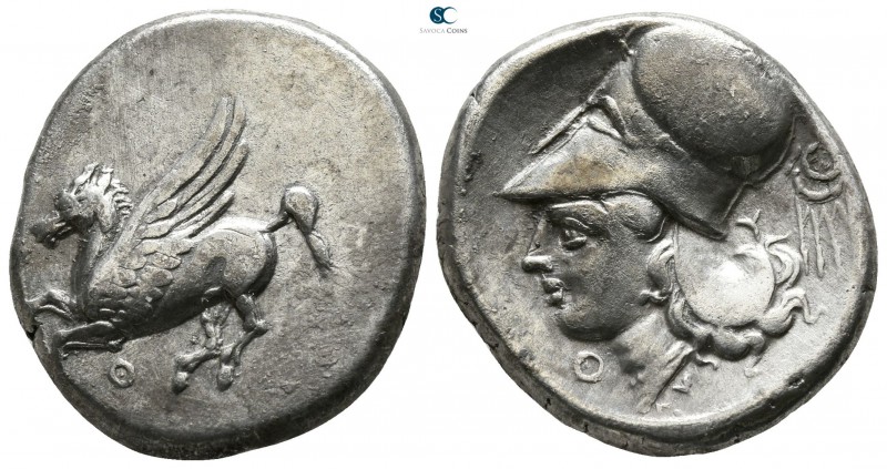 Akarnania. Thyrrheion circa 300 BC.
Stater AR

22mm., 8,35g.

Pegasos flyin...