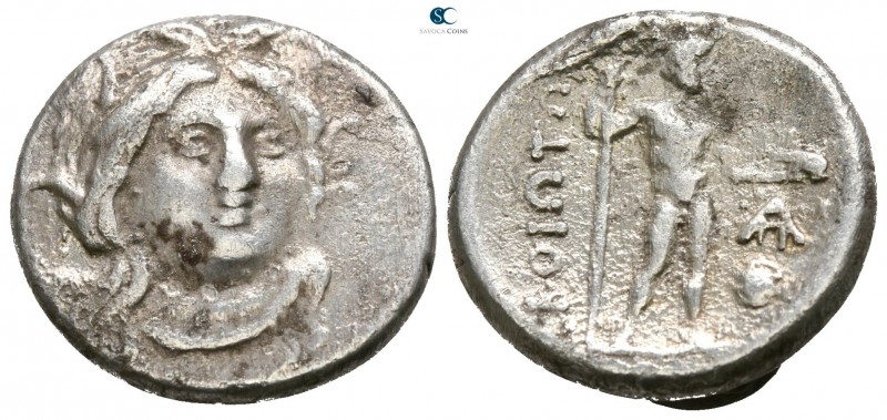 Boeotia. Federal Coinage circa 250 BC.
Drachm AR

18mm., 4,97g.

Head of De...