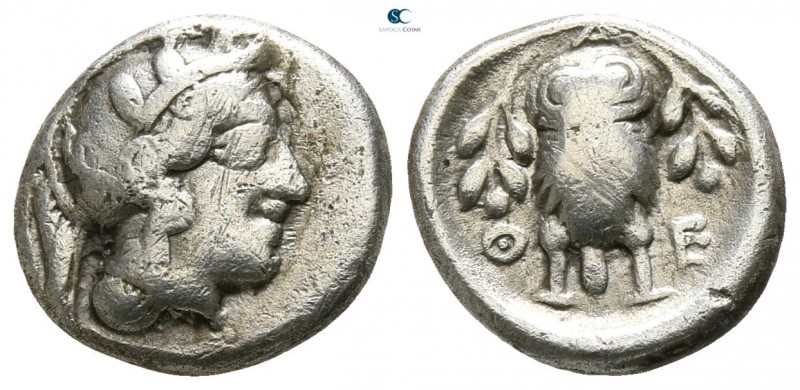 Attica. Athens circa 454-404 BC.
Hemidrachm AR

11mm., 2,03g.

Head of Athe...