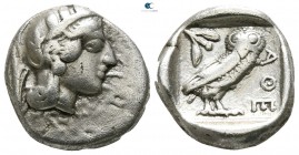 Attica. Athens circa 454-404 BC. Drachm AR