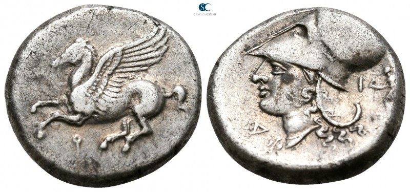 Corinthia. Corinth circa 375-300 BC.
Stater AR

18mm., 8,24g.

Pegasos flyi...