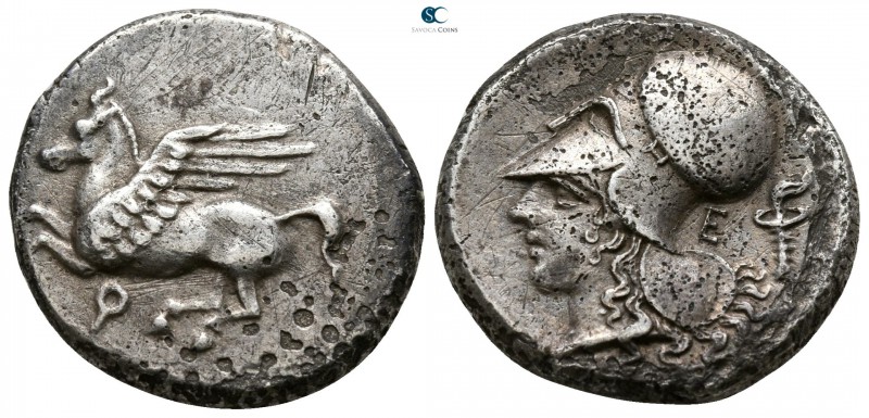 Corinthia. Corinth circa 375-300 BC.
Stater AR

18mm., 8,11g.

Pegasos flyi...