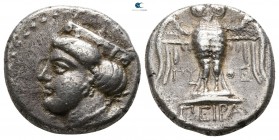 Pontos. Amisos as Peiraieos. ΠΥΘΕ- (Pythe-), magistrate circa 435-370 BC. Siglos AR