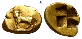 Mysia. Kyzikos circa 500-450 BC. Myshemihekte-1/24 Stater EL