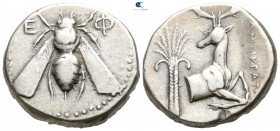 Ionia. Ephesos . ΜΑΝΤΙΚΡΑΤΗΣ (Mantikrates), magistrate circa 390-325 BC. Tetradrachm AR