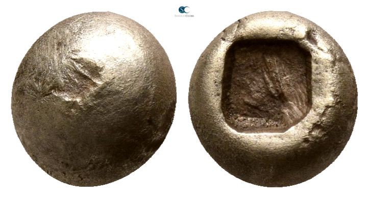 Ionia. Uncertain mint circa 650-600 BC.
Hemihekte-Twelfth Stater EL

6mm., 1,...