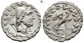 L. Aurelius Cotta 105 BC. Rome. Serratus AR
