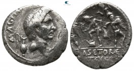 Sextus Pompey Magnus 43-36 BC. Uncertain mint in Sicily. Denarius AR