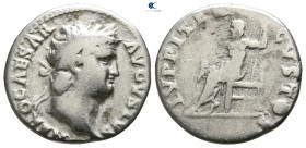 Nero AD 54-68, (struck circa AD 64-65). Rome. Denarius AR